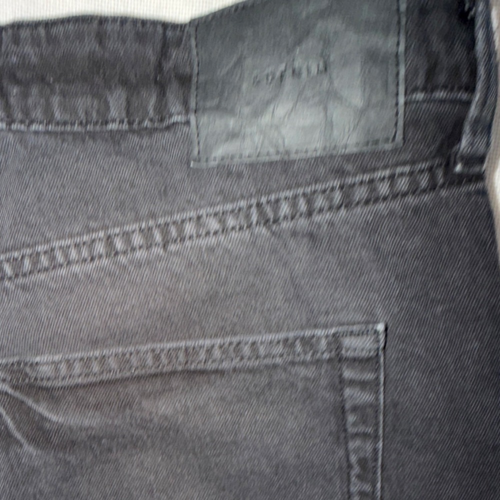 &DENIM Men's Baggy Low Rise Black Light Wash Cotton Denim 5-Pocket Jeans - Picture 11 of 12
